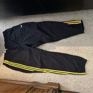 Adidas Black Track Pants with White Label
